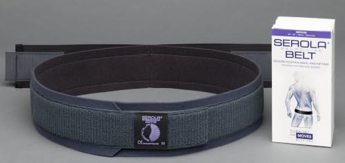 Image of Serola Sacroiliac Belt for SI Joint Dysfunction - (Medium fits 34 inch to 40 inch) Lower Back, Pelvic & Hip brace for Women & Men | Non-Slip, Adjustable & Breathable Brace (Pack of 2)