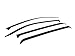 EGR 645195 SlimLine Tape-On WindowVisors Set of 4 Matte Black Finish SlimLine Tape-On WindowVisors Set of 4