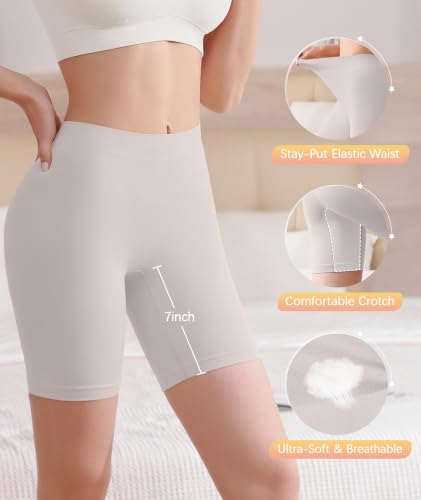 Image of BESTENA Slip Shorts for Under Dresses Seamless Smooth Workout Yoga Bike Shorts for Women
