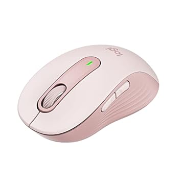 Mouse Sem Fio Logitech Signature M650 com Design de Tamanho Compacto, Clique Silencioso, Botões Laterais Personalizáveis, Conexão USB e Bluetooth - Rose