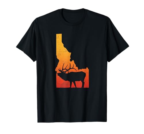 Vintage Idaho Elk Retro Outdoors Hunting Camiseta