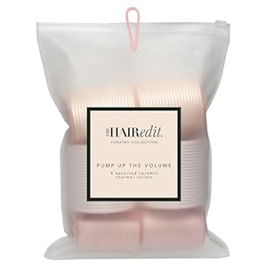 The Hair Edit Pump Up The Volume Ceramic Thermal Rollers – 6 Assorted Self Grip Hair Rollers With Storage Bag