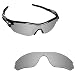 Alphax Silver Titanium Optimized Polarized Engraved Replacement Lenses for Oakley RadarLock Edge OO9183