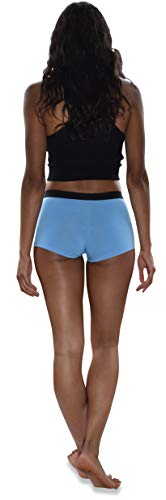 Sexy Basics Women's 6 Pack Modern Active Boy Short Boxer Brief Panties (6 Pack- Cherry/Boy Blue/Pinklavender/Dalia/Arcadiablue/Ulraviolet, X-Large) #TOP2