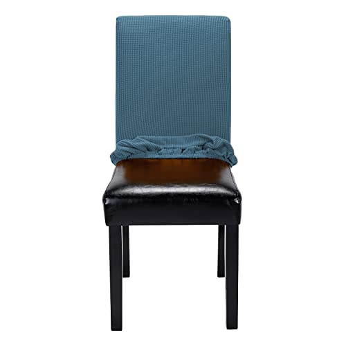 Eivmax Faconne Velvet Jacquard Stretch Chair Covers Graffiti Print Removable Washable Dining Chair Slipcovers Protector For Home Hotel Wedding Party Kitchen Dining Room (4Pcs, Denim Blue) #TOP3