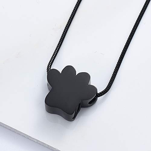 QGJNSGC Pet Paw Cremation Jewelry for Ashes Pendant Paw Print Urn Necklace Memorial Keepsake Jewelry for Pet/Dog's/Cat's Ashes - Image 4