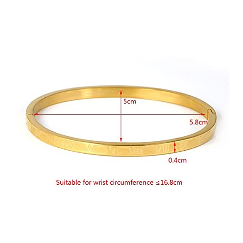 Jinmei Love Bracelet Mens Gold Plated Bangles Arm Cuff For Women Stainless Steel Roman Numeral Personalized Bracelets (3Pcs-Women's Bracelet) #TOP1