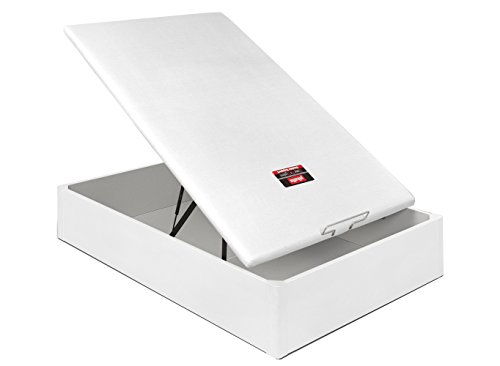 Pikolin CANAPÉ ABATIBLE DE Madera 3D Transpirable AL Suelo 35 CM. (150_x_190_cm, Blanco)