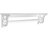 The Lakeside Collection Deluxe Quilt Rack with Shelf - White