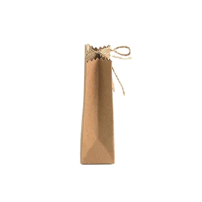 Scatole regalo Kraft 25/50 pezzi retro carta kraft sacchetto regalo fai da te gioielli biscotto bomboniera contenitore di caramelle sacchetto di imballaggio alimentare con corda decorazione festa di c