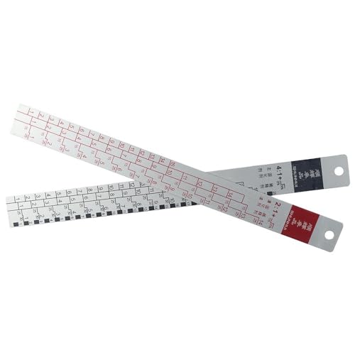 napkery Paint Mixing Ratio Ruler 2:1 & 4:1 Easy Mixing Aluminium Alloy Car Coating Color for Vehicle Painting, Large