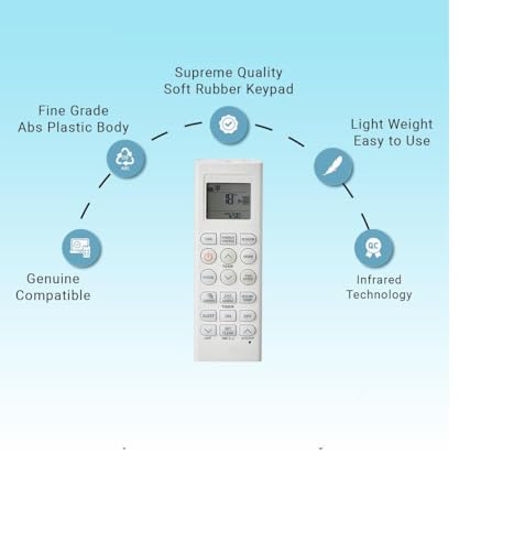 Image of 7-SAT Compatible with Lg AC Remote Original Suitable for Split & Window Model-AC-36I (Come with 2 AAA Batteries)