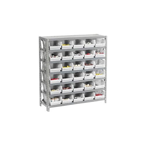 Global Industrial 7 Shelf Steel Shelving with (30) 4