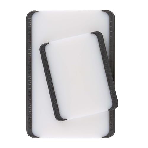 Dexas Non-Slip Cutting Boards with Non-Slip Measuring Guides, 2-Pack. Set includes Boards that measure 13
