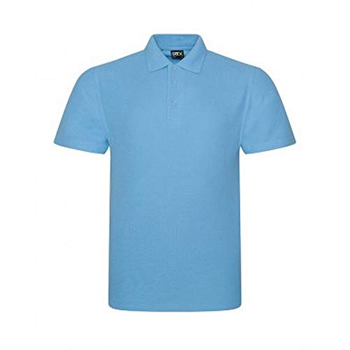 PRORTX Mens Pro Pique Polo Shirt (4XL) (Sky Blue)