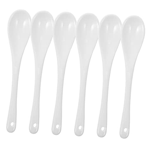 Upkoch 12 Pcs Ceramic Spoon Stirrers For Mixed Drinks Espresso Stirrers Chinese Spoons Tea Coffee Spoon Porcelain Spoon China Spoon Soup Stirring Spoons Dessert Mixing Spoons Bar Supplies #TOP2