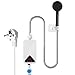 Calentador de agua sin depósito de 5500 W con juego de ducha, calentador de agua instantáneo de 220 V con pantalla digital LCD y botones táctiles, adecuado para ducha, baño/cocina/lavabo (A)