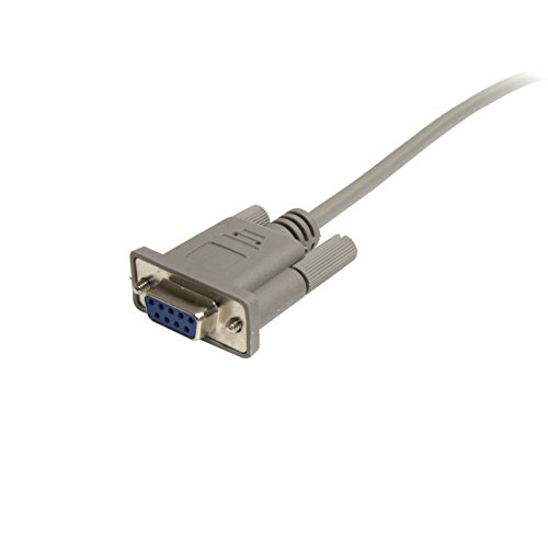 StarTech.com 7,6 m langes DB9 Serielles Nullmodemkabel – F/F – Netzwerkkabel (DB9 (F-F), Grau
