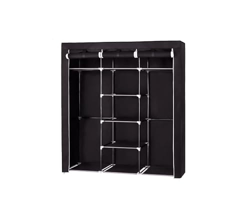 Guarda Roupas Desmontável Armário Organizador Dobrável - Preto