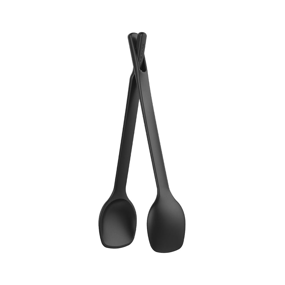 Fiskars Łyżki/szczypce do sałat, Functional Form, Długość: 29 cm, Tworzywo sztuczne, Czarne, 1014434