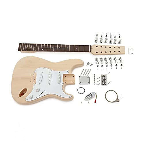 Kit de guitare électrique DIY 12 cordes niveau intermédiaire - Les Beatles, Paul McCartney, John Lennon, RIngo Starr, George Harrison Kit de guitare électrique DIY 12 cordes niveau intermédiaire