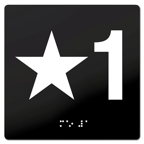 Star 1 Elevator Jamb Plate Sign for Main Floor with