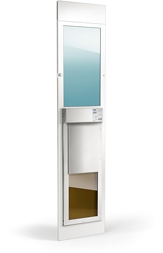 Power Pet Automatic Sliding Glass Patio Pet Door by High Tech Pet - Pet Operated Dog Door, Heavy-Duty Aluminum Frame (75" - 80 1/4"), High Security, Air Tight, for Large Dogs 30-100 lbs., Easy Install