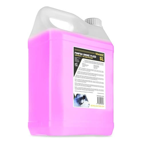 BeamZ FSMF5H 5L Rosa, Líquido para Maquina de Humo Alta Densidad, Liquido Maquina de Humo para Fiestas, Discoteca, Eventos, Halloween, No Deja Residuos, Ecologico, 5 Litros
