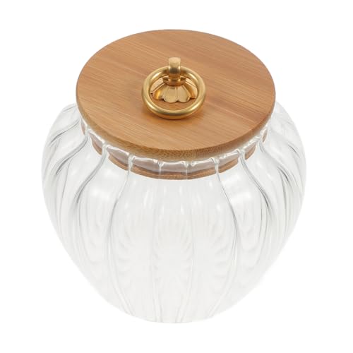 VERDANVERSE Barattolo Ermetico in Vetro Trasparente per Tè e Alimenti Secchi Vaso con Chiusura Sigillata Contenitore per Spezie Noci e Erbe Facile da e Riempire