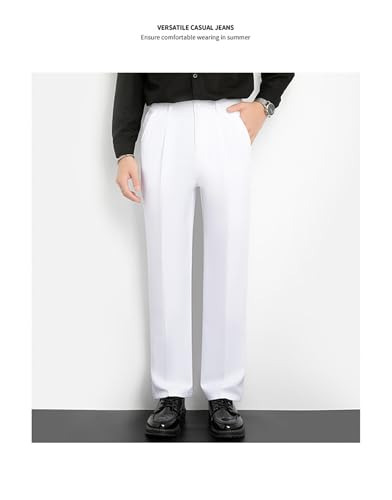 Mens Dress Pants Slacks Straight Fit Lightweight Business Work Pants Fit Suits Trousers for Men2