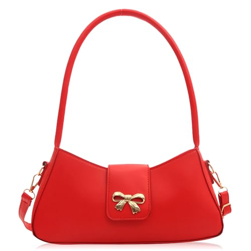 Questa borsa a mano rossa in tessuto di alta qualità è morbida e piacevole al tatto, ideale per un uso a lungo termine