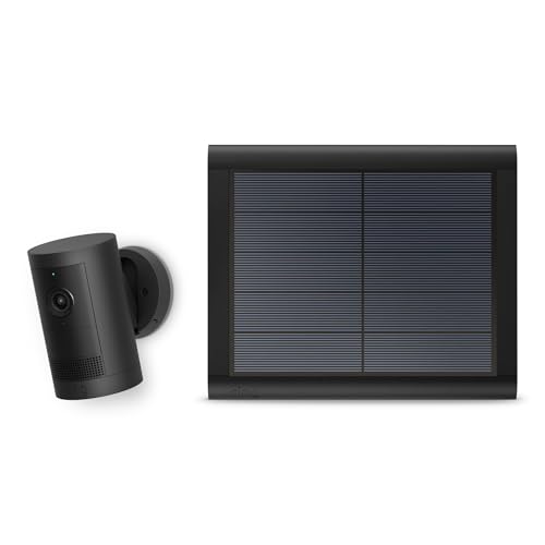 【セット買い】Ring Outdoor Cam Plus Battery (リング アウトドアカム プラス バッテリーモデル) - ブラック + ソーラーパネル | Ring Homeプラン30日間無料体験