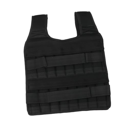Mipcase Sports Adjustable Weighted Vest for Strength Training Sleeveless Gym Gear for Fitness Running Endurance No Weight Included Black
