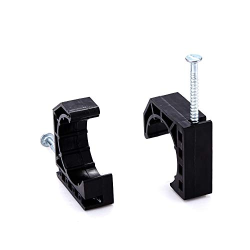 Litorange 55 Pcs Black Half Clamp J-Hook With Nail For 3/4" Pex Tubing Pipe Support #TOP1
