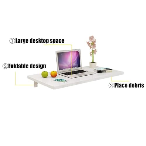 Table murale pliante 120x40 cm avec rabats pour ordinateur