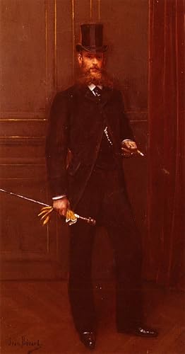 Impresión imagen modernos cuadro pintura al óleo retrato de un hombre elegante 60x90cm