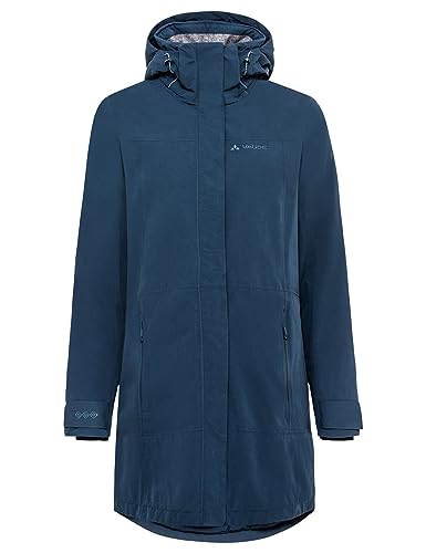 VAUDE Skomer II Wool Parka für Damen – Winterjacke mit Wollwattierung, wasserdichte Steppjacke mit abnehmbarer Kapuze – ideal zum Wandern