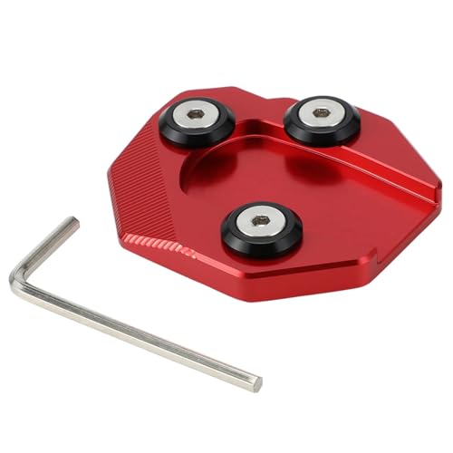 Plaque de béquille moto agrandie pour MSX125 GROM125 - Support stable en alu CNC rouge