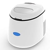 【Bequeme Bedienung】Der Eisbereiter verwendet einen Mikrocomputer, um Ein-Knopf-Start zu steuern, mit 5 LED-Anzeigen, die den Arbeitsstatus deutlich anzeigen können.