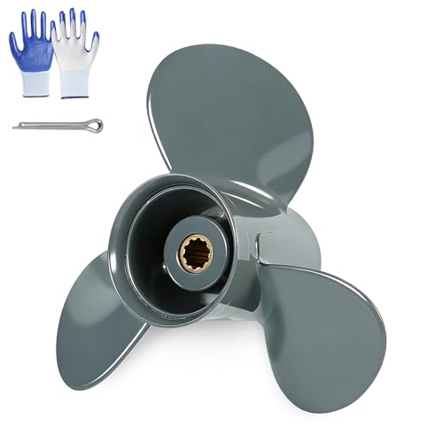 Tonvesda Aluminum9 7/8x13 Boat Propeller for Honda Engines 25-30 HP