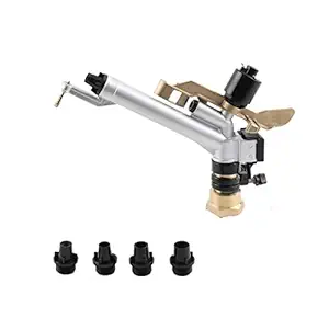 CDZHLTG 1.5 360? Adjustable Impact Spray Gun Sprinkler with Nozzle Set, Water Spray Gun Large-Area Agriculture Irrigation Spray Gun Watering Sprinkler for Garden Farm Lawn