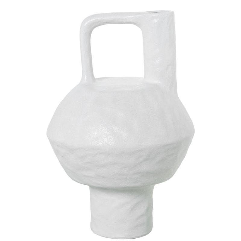 Vase de table en céramique blanche DRW pour sublimer vos bouquets de fleurs
