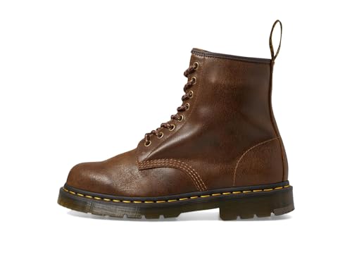 Image of Dr. Martens Unisex 1460 Slip Resistant Lace-Up Boots, Dark Tan, Mens 8, Womens 9, Medium