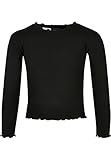Urban Classics Mädchen Meisjes Korte Rib Longsleeve T Shirt, Schwarz, 134 EU