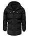 heekpek Herren Winterjacke Outdoor Parka Jacken Lang Männer Warme Winddicht Wasserabweisend Puffer wintermantel mit Kapuze, Schwarz, XL