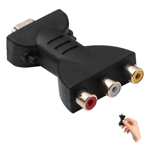 TASSFROO Adaptador HDMI a AV, Convertidor RCA a HDMI Adaptadores de Audio y Video Convertidor de Componentes de Señal Digital Compatible con TV Consolas Videojuegos Proyectores