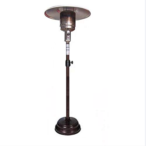 LDFANG 48000 BTU Calentador de Acero Inoxidable en Suelo propano líquido Patio al Aire Libre de Mesa Calentador,Marrón