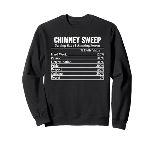 Funny Chimney Sweep Información nutricional Hombres Mujeres Sudadera