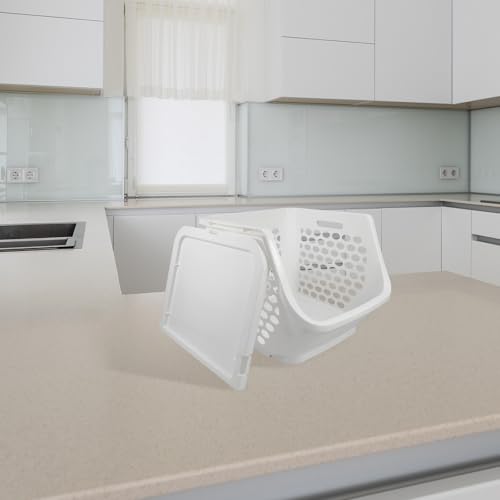 Cesta apilable de cocina en color blanco para almacenar alimentos y fruta 7