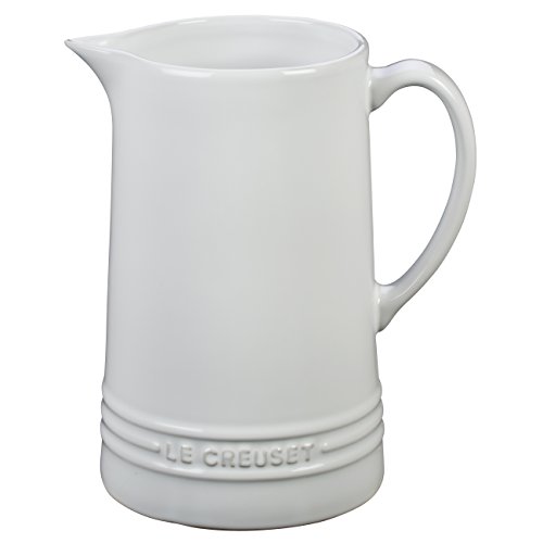Le Creuset Stoneware Pitcher, 1.6 qt., White by Le Creuset - Used condition - US$39.22